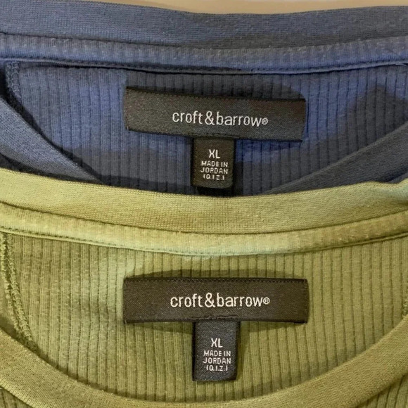 Croft & Barrow Women's Ribbed Cotton ( Lot of 2) Crew Neck Short Sleeves Size XL - Picture 11 of 15
